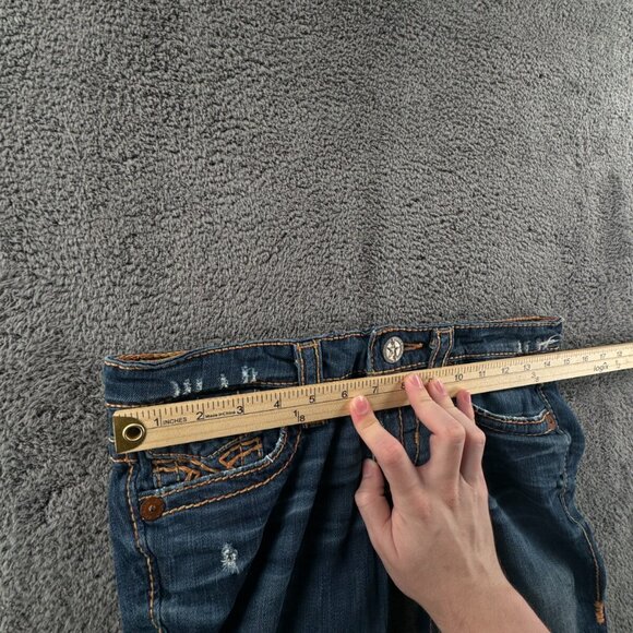 Big Star Liv Denim Jeans 27R USA Made Women Blue Pants Embroidered Western - Picture 12 of 16